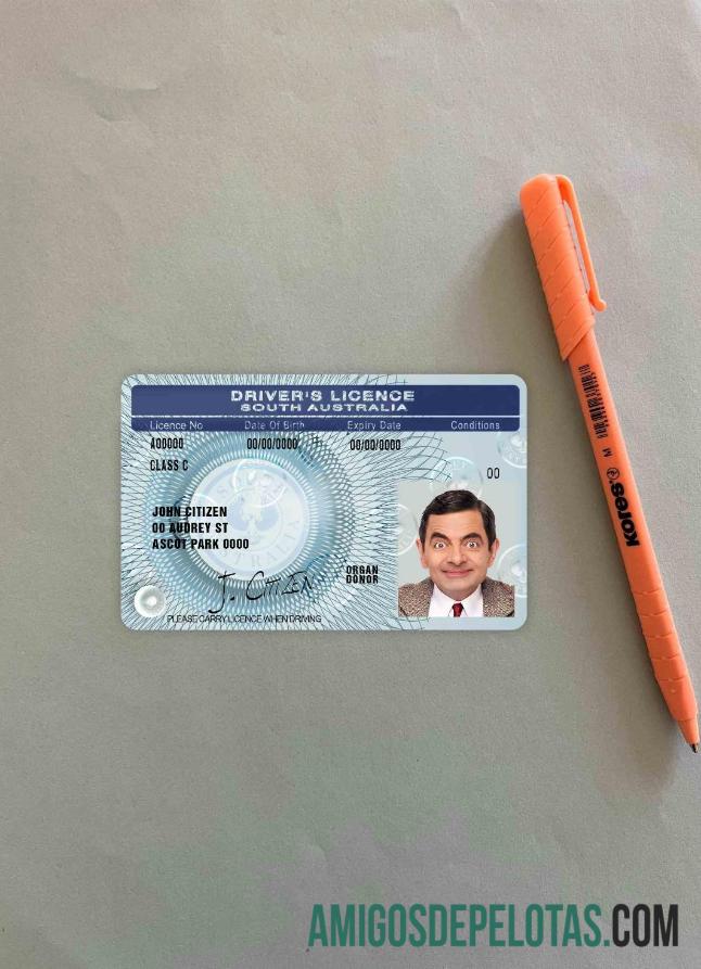 Austrália do Sul DL fotovisual frontal exemplo real